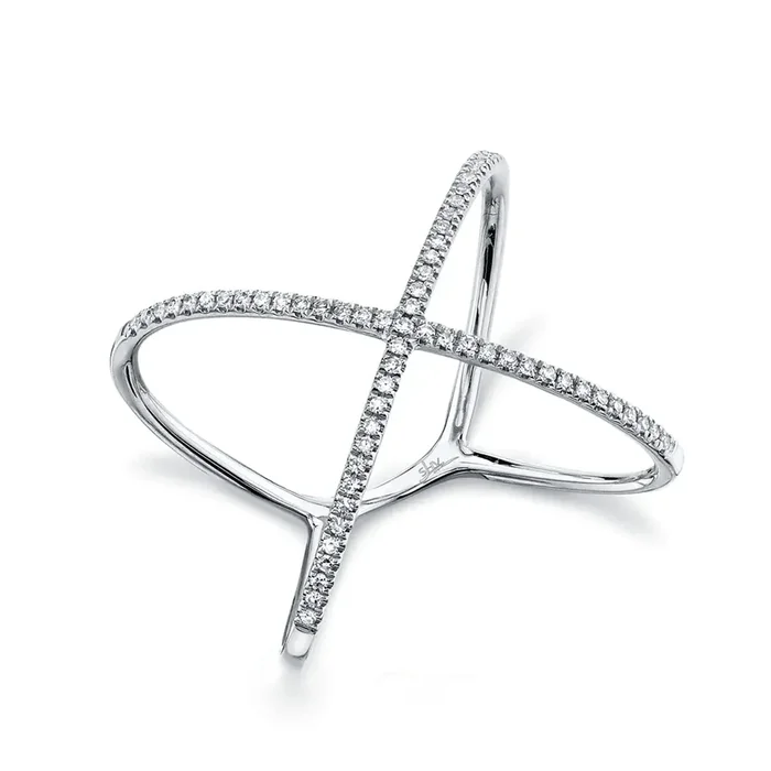 0.18ctw Diamond “X” Ring