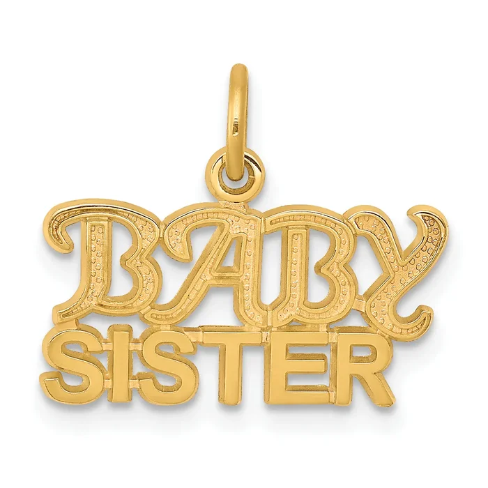 10k Yellow Gold BABY SISTER Charm
