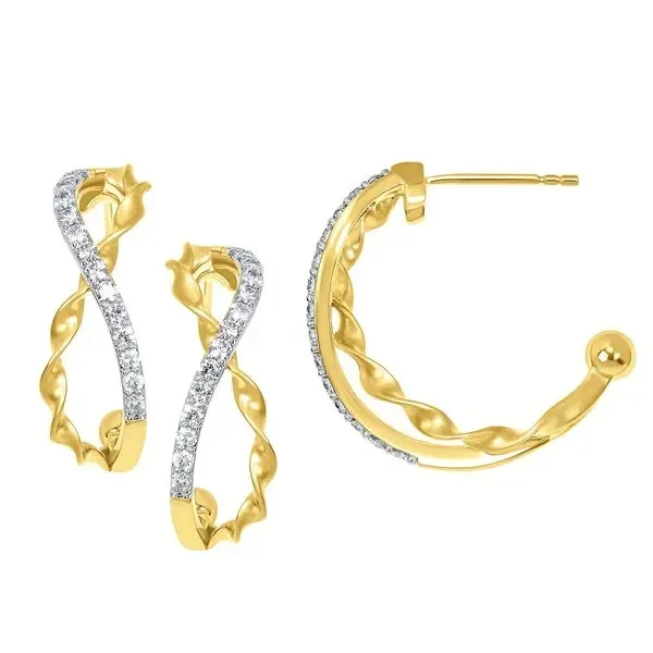 10k Yellow Gold Hoop Earrings