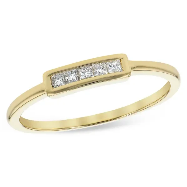 .11cttw Diamond Bar Stacking Ring in 14k Yellow Gold