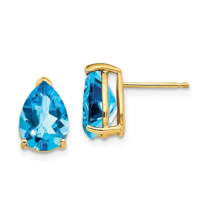 14k 10×7 Pear Earring Mountings No Stones Included No Backs