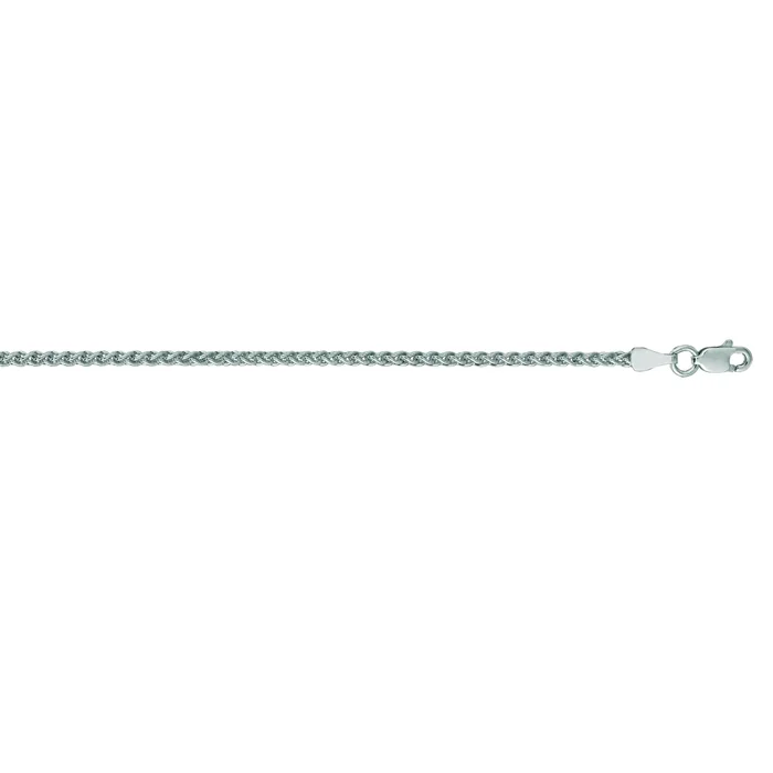 14K Gold 2.1mm Round Wheat Chain