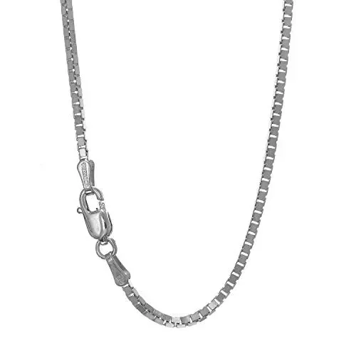 14k Solid Gold Yellow Or White 1.4 mm Box Chain Necklace – 16in, 18in, 20in, 22in, 24in, 30in