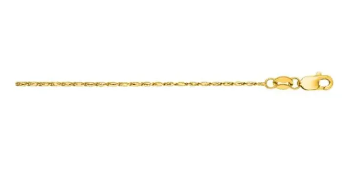 14k Yellow Gold .9mm Diamond Cut Lumina Chain