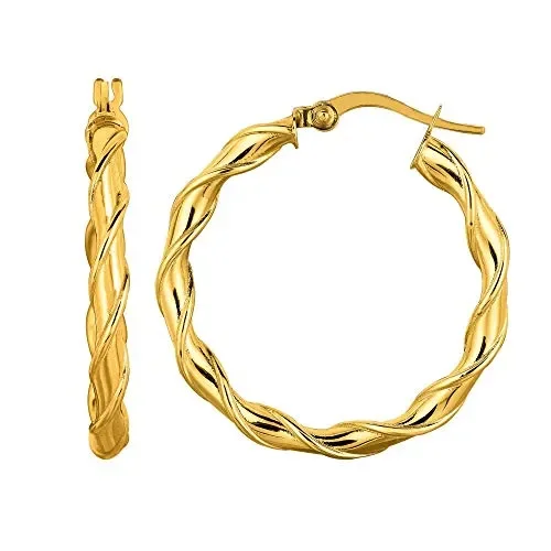 14k Yellow Gold Hoop Earrings, 1.95gr.