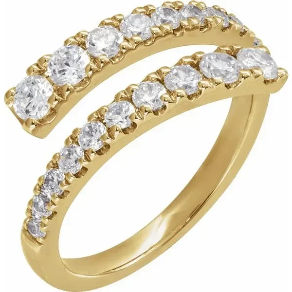 14k YG 9\/10 Ctw. LAB DIA Bypass Ring