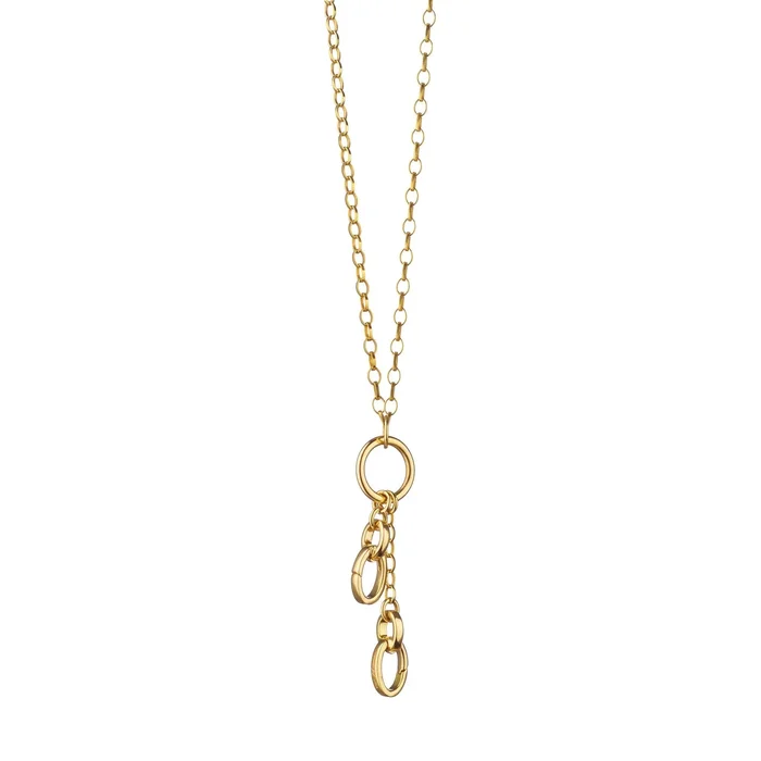 18″ Yellow Gold “Design Your Own” Small Charm Chain Necklace