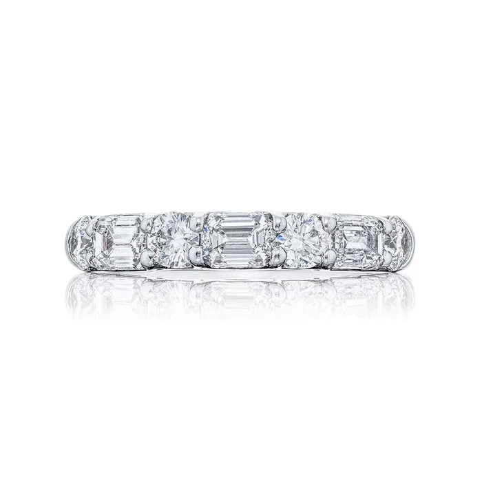 2.01ctw Emerald-Cut and Round Diamond Band