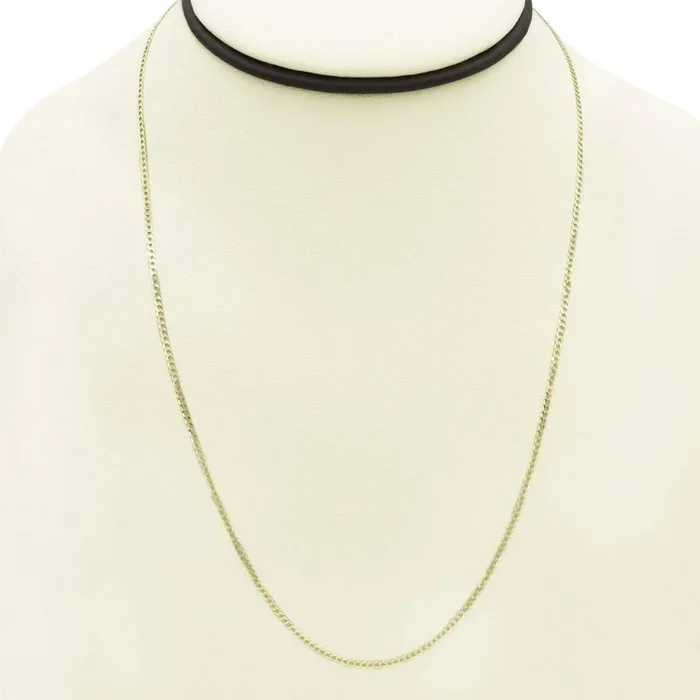 2.5mm Curb Link Chain in 10K Solid Yellow Gold