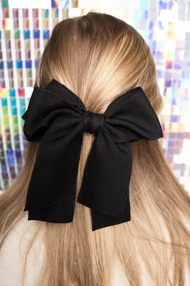 25% OFF! Perfectly You Black Hair Bow Barrette