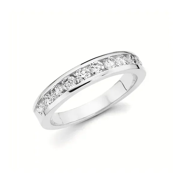 3\/4 Ctw. Channel Set Diamond Wedding Band in 14k White Gold