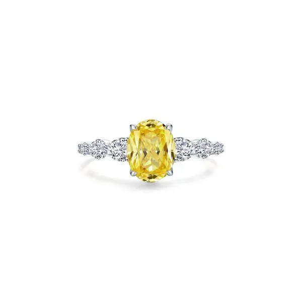 3.66 CTW Canary Oval Solitaire Ring
