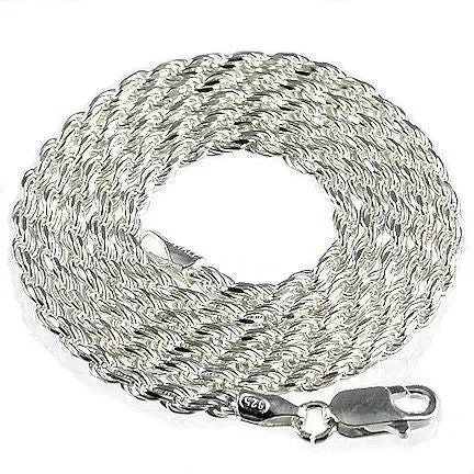 5mm Italian Triple Rope Chain 925 Sterling Silver, 18 inches