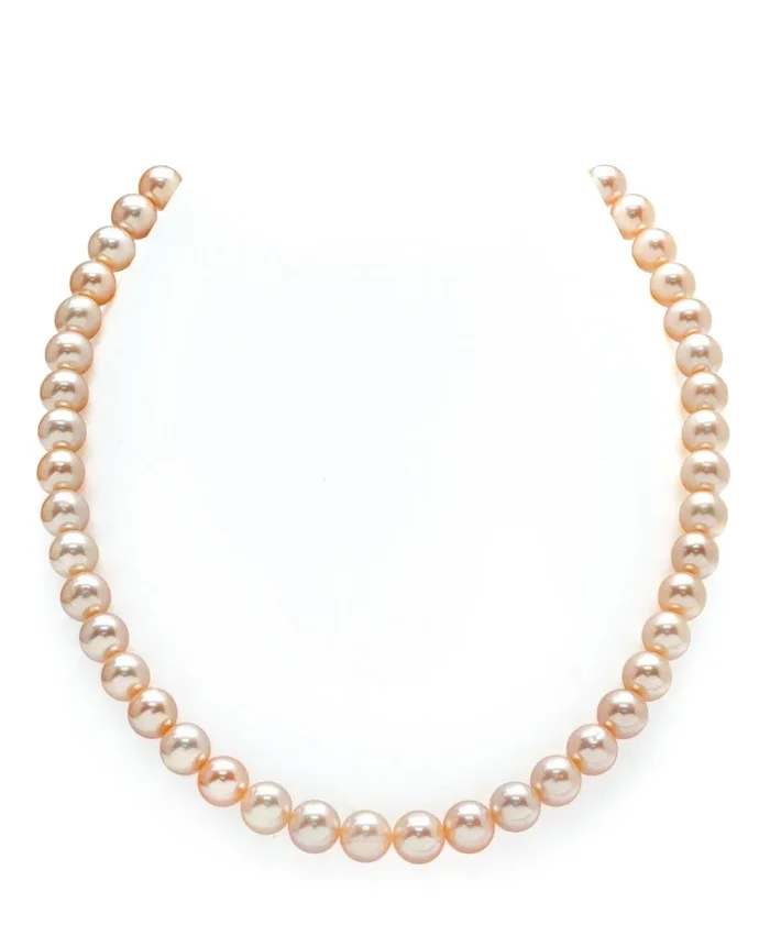 7.0-7.5mm Peach Freshwater Pearl Necklace – AAA Quality