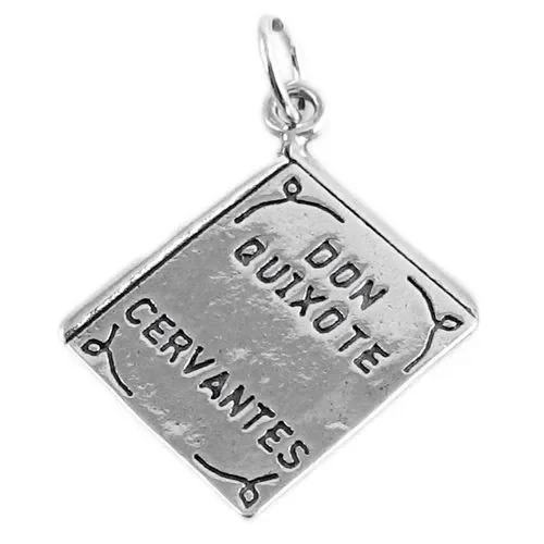 “Don Quixote by Cervantes” Book Charm. Sterling Silver