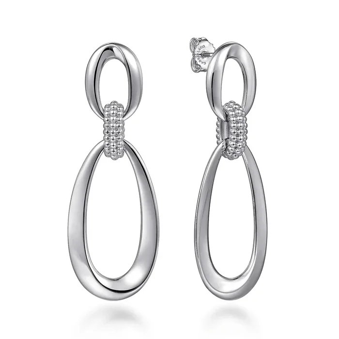 925 Sterling Silver Bujukan Drop Stud Earrings