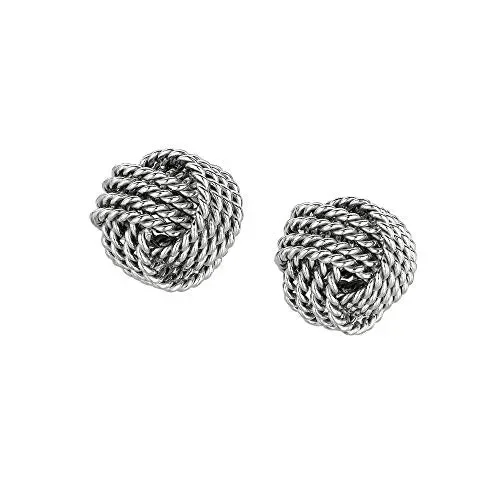 925 Sterling Silver Love Knot Earrings – 10 mm