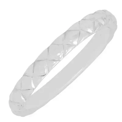 A. Jaffee Quilted Wedding Band in 14kt White Gold
