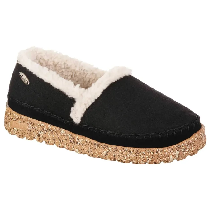 Acorn Women’s Rockland Moc – Recycled Felt Vamp, Black, Size 8 | A22702BLKW8