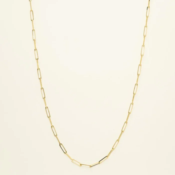 Adjustable Paperclip Chain in 14kt Yellow Gold (2.7mm)