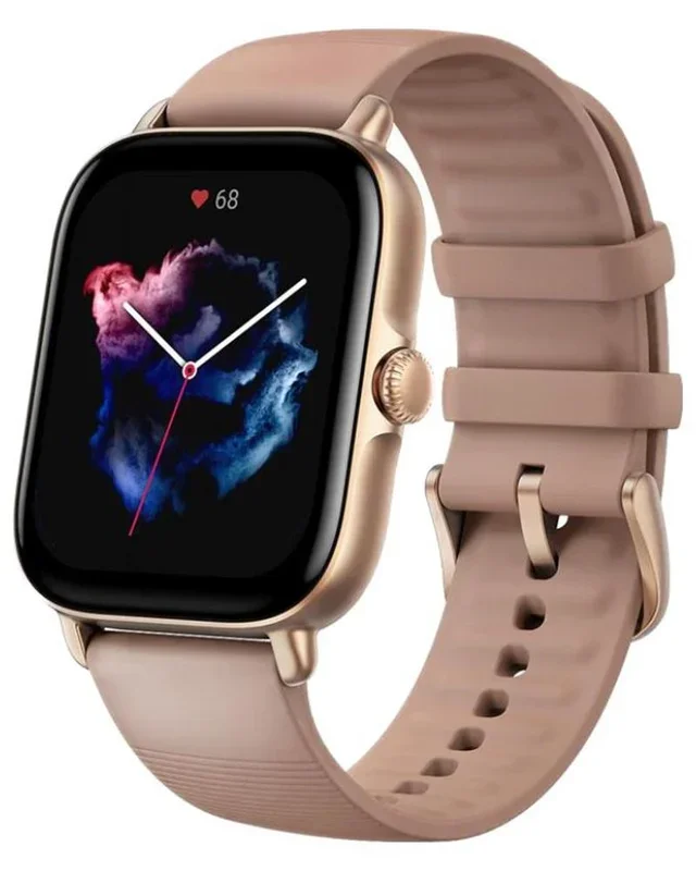 Amazfit Unisex GTS 3 Rectangle Pink Smartwatches