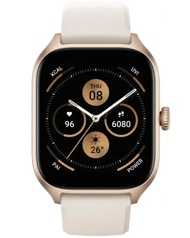 Amazfit Unisex GTS 4 Series Rectangle White Smartwatches