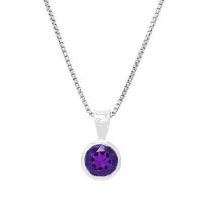 Amethyst Necklace in Sterling Silver
