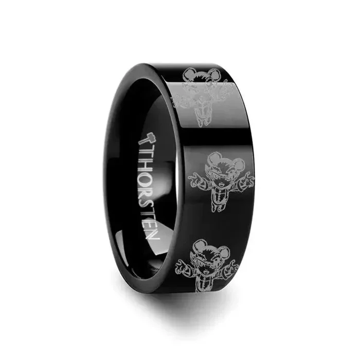 Annie Dark Child Black Tungsten Engraved Ring League of Legends LOL – 4mm – 12mm