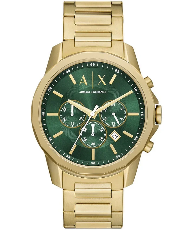 Armani Exchange Chronograph Gold-Tone Green Dial Men’s Watch AX1746Men’s Watches