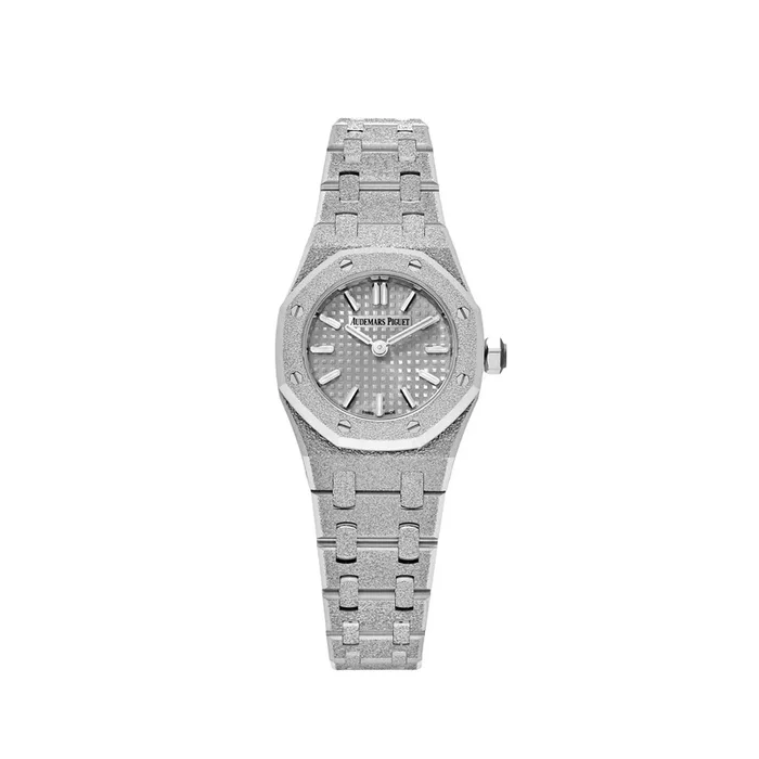 Audemars Piguet Royal Oak 67630BC.GG.1312BC.01-B ‘Mini’ Frosted White Gold Grey Dial (2024)Luxury Watch
