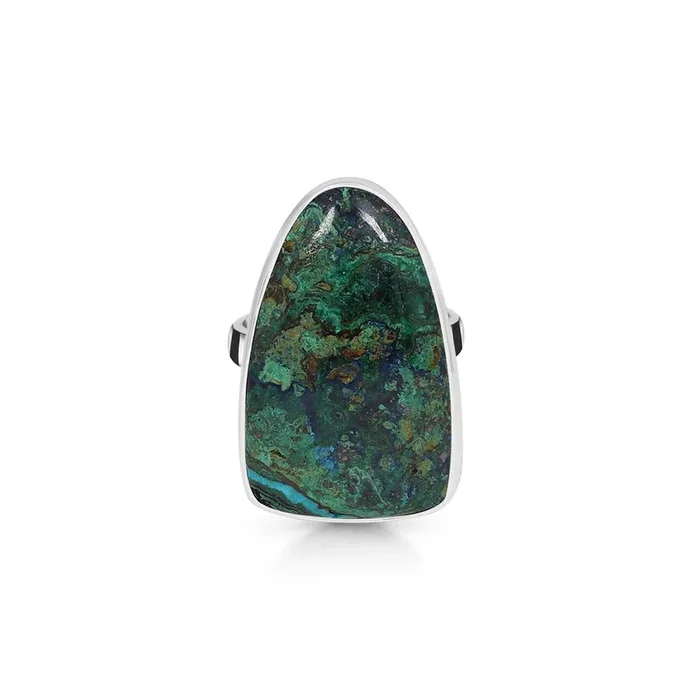 Azurite Malachite Adjustable Ring-(AZM-R-16.)