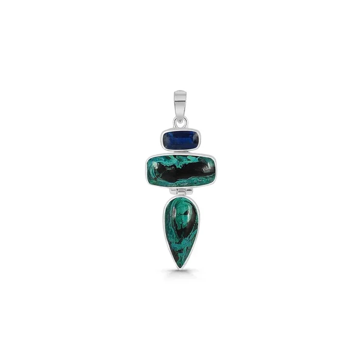 Azurite Malachite Pendant-(AZM-P-26.)