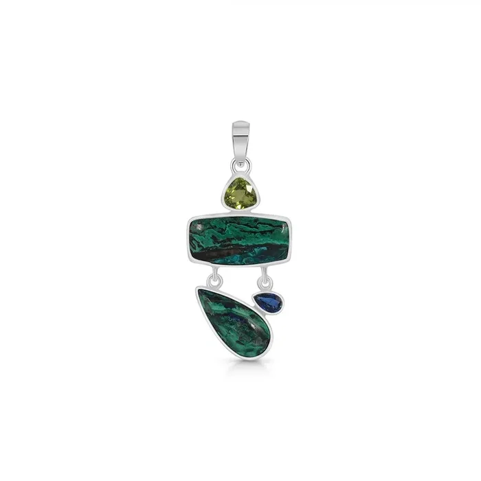 Azurite Malachite Pendant-(AZM-P-28.)