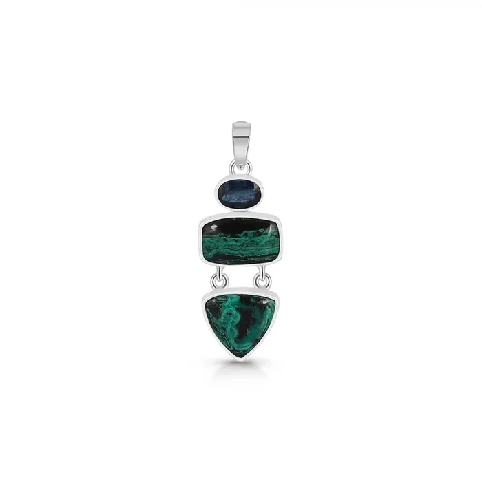 Azurite Malachite Pendant-(AZM-P-33.)