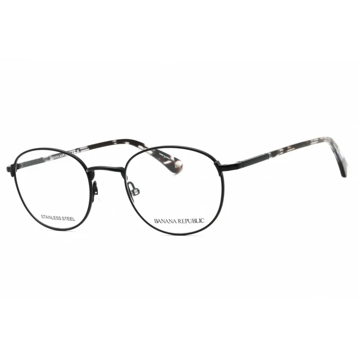 Banana Republic Men’s Eyeglasses – Matte Black Round Full Rim Frame | DONN 0003 00