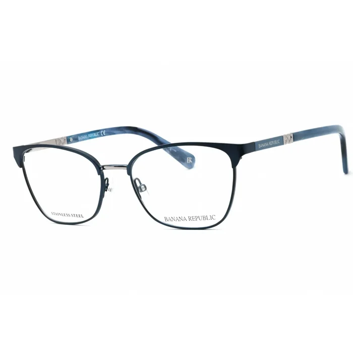 Banana Republic Women’s Eyeglasses – Blue Metal Square Full Rim Frame | BR 216 0PJP 00