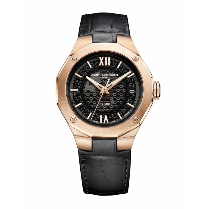 Baume & Mercier Riviera Automatic, Date Display 39mm Mens Watch Black MPN: M0A10787