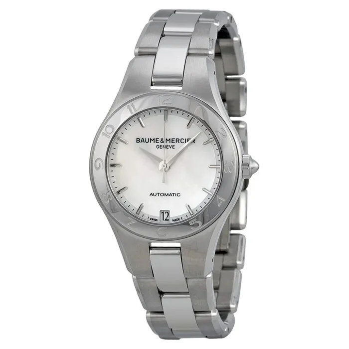Baume and Mercier Linea Automatic Mother of Pearl Dial Steel Ladies Watch 10035Watch