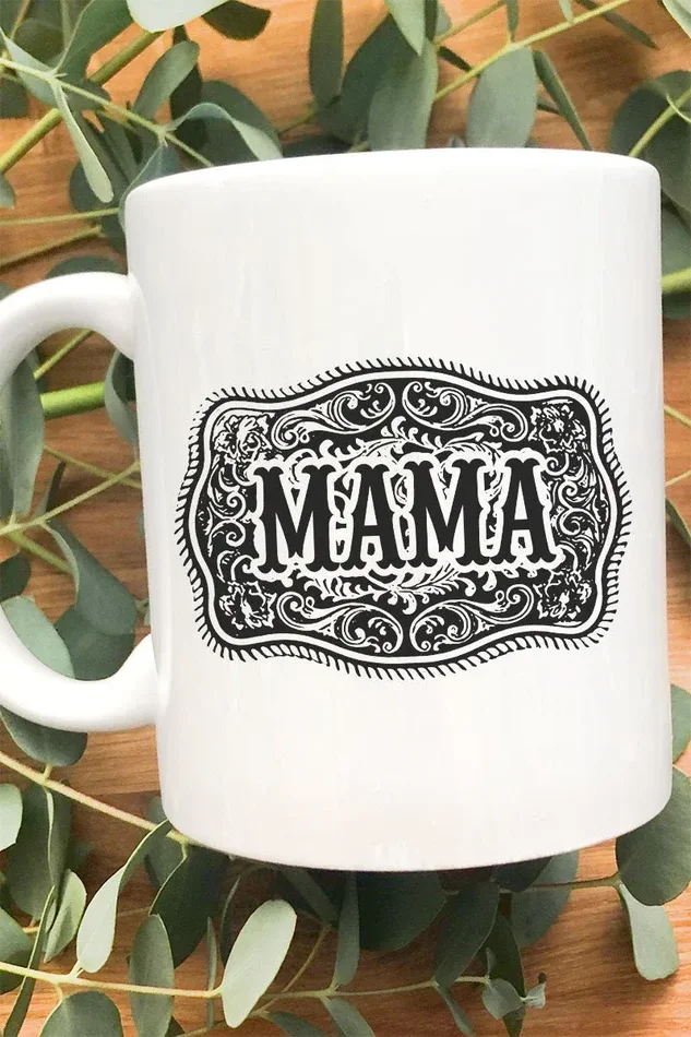 Belt Buckle Mama Ceramic Mug