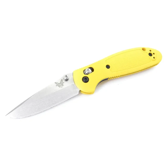 Benchmade Folding Knife – Mini Griptilian Plain Steel Blade Yellow Handle | 556-YEL-S30V