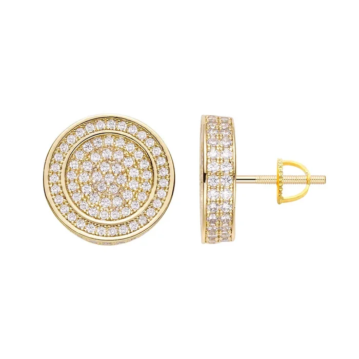 Big Daddy All Diamond Pave Round EarringEarring