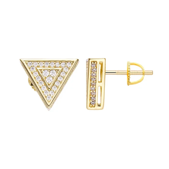 Big Daddy Triangle Stud Diamond EarringEarring