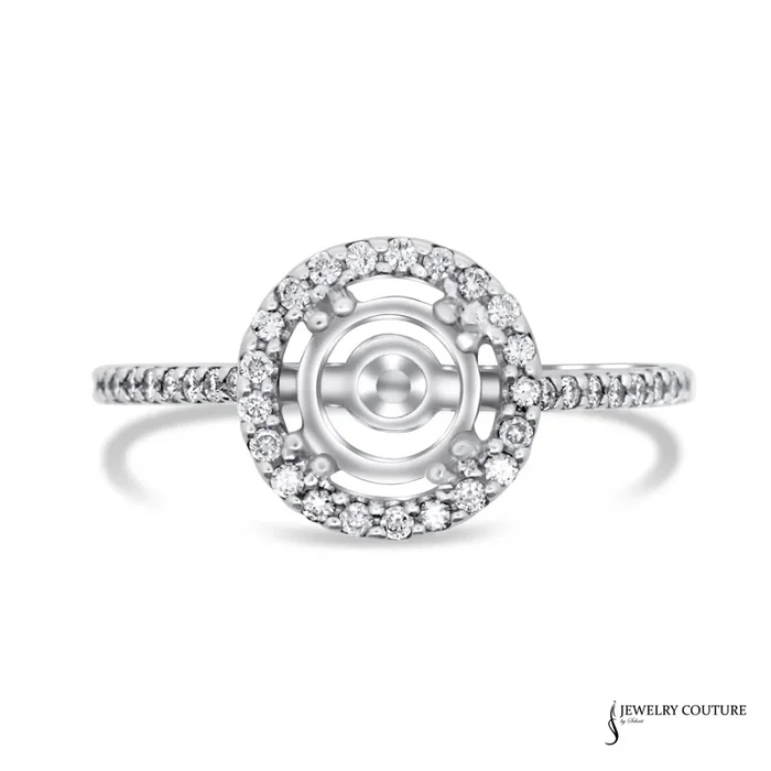 Blossom – 18KT White Gold Semi-Mount Diamonds Elegant
