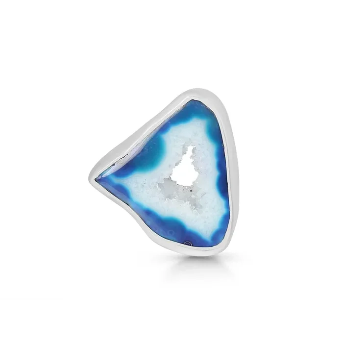 Blue Agate Adjustable Ring-(ABU-R-26)