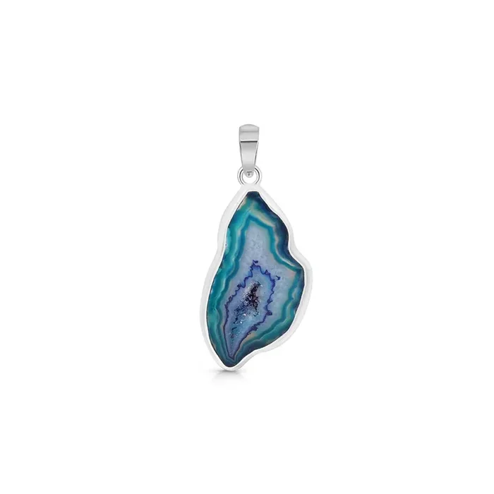 Blue Agate Pendant-(ABU-P-12.)
