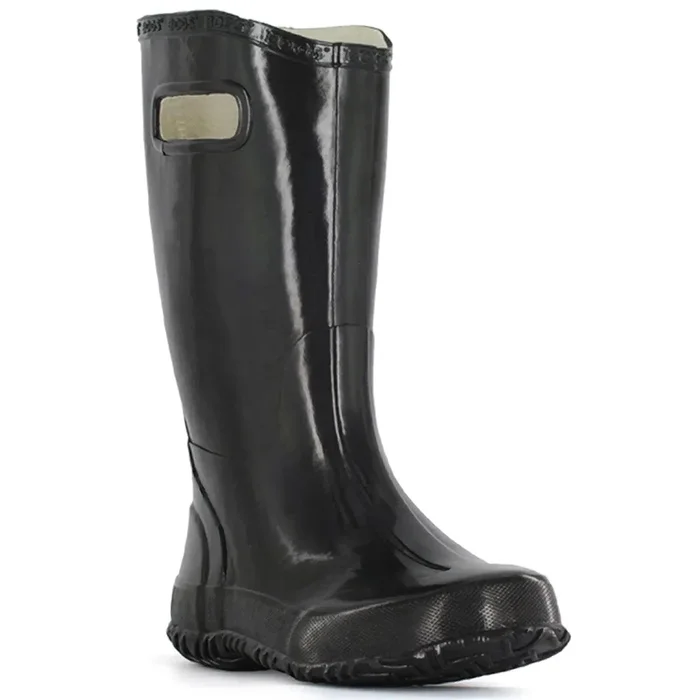 Bogs Kids’ Lightweight Boots – Rainboot Solid, Black, Size 11 | 71325-001-110