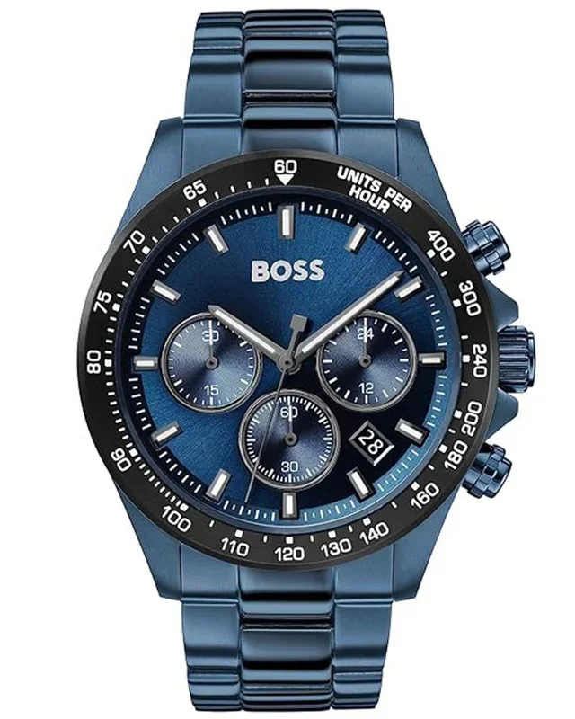 Boss Hero Men Round Blue Watches