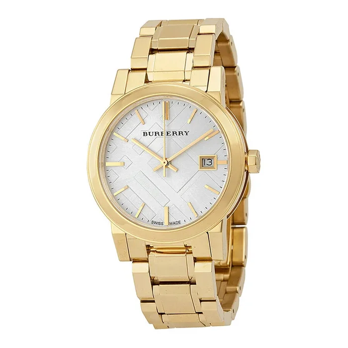 Burberry White Dial Gold-tone Ladies Watch BU9103Watch