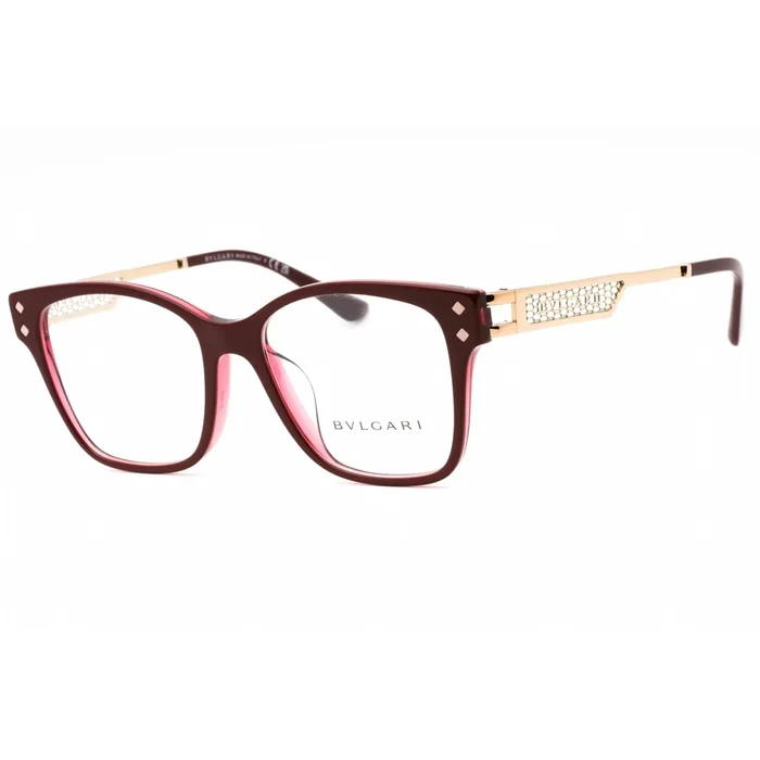 Bvlgari Women’s Eyeglasses – Bordeaux Plastic Full Rim Cat Eye Frame | 0BV4213F 5469