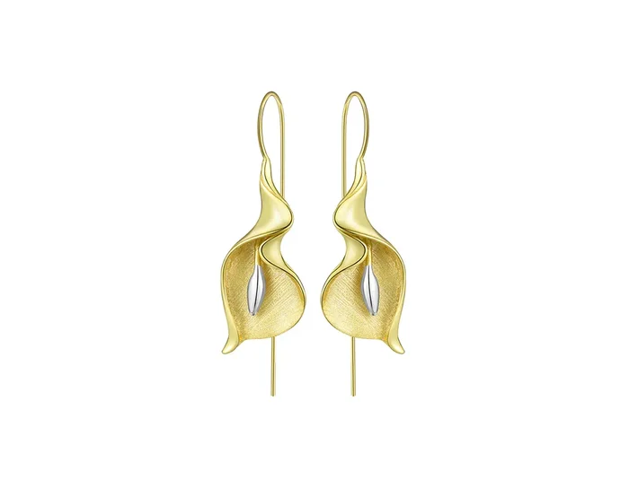Calla Lily Flower Dangle Earrings